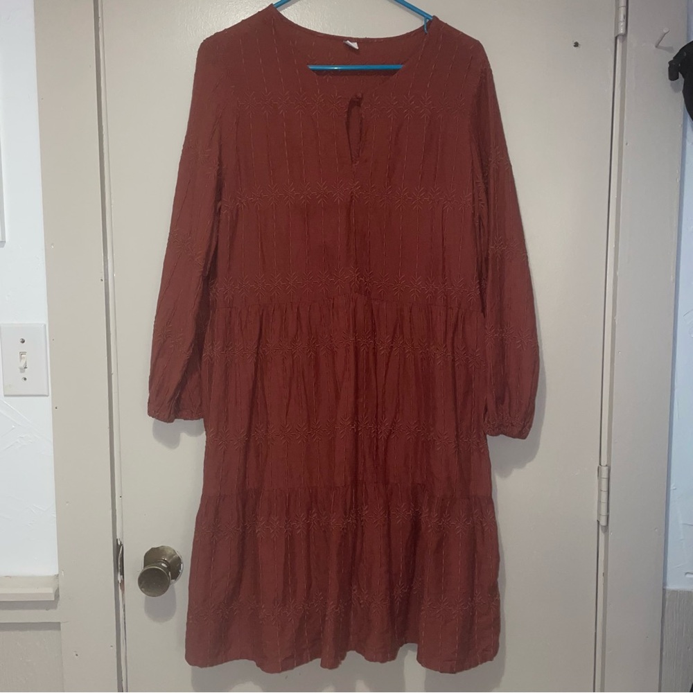 Old Navy Terracotta Long Sleeve Dress